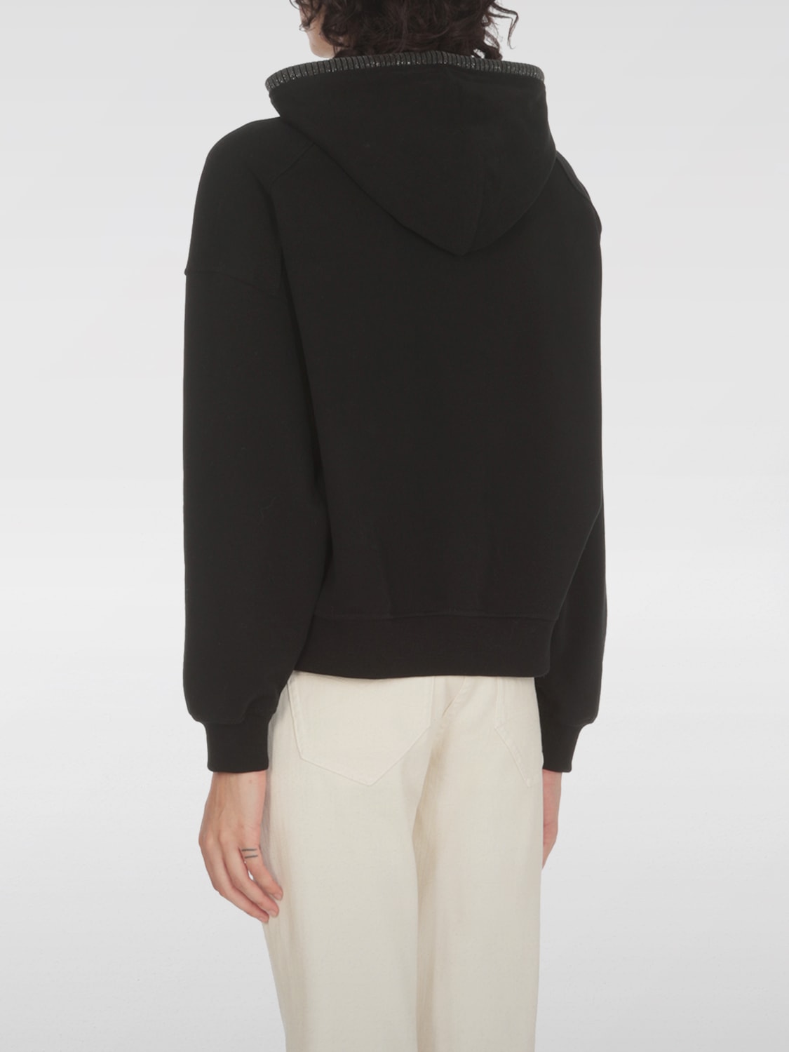 Giglio Maglia Di Cotone Con Cappuccio Brunello Cucinelli