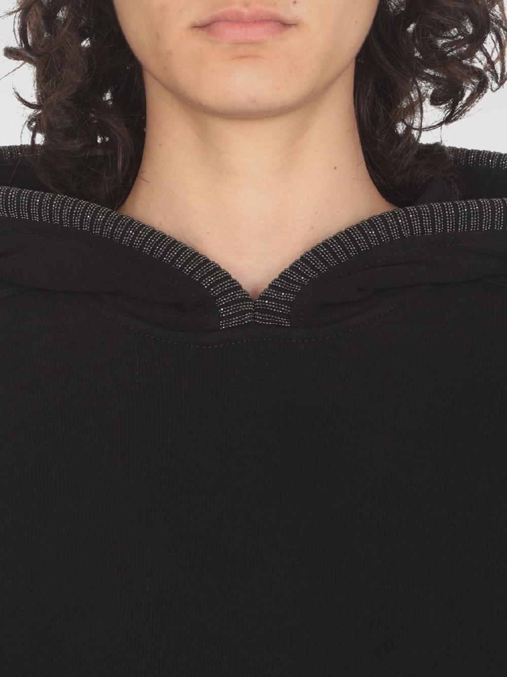 Giglio Maglia Di Cotone Con Cappuccio Brunello Cucinelli