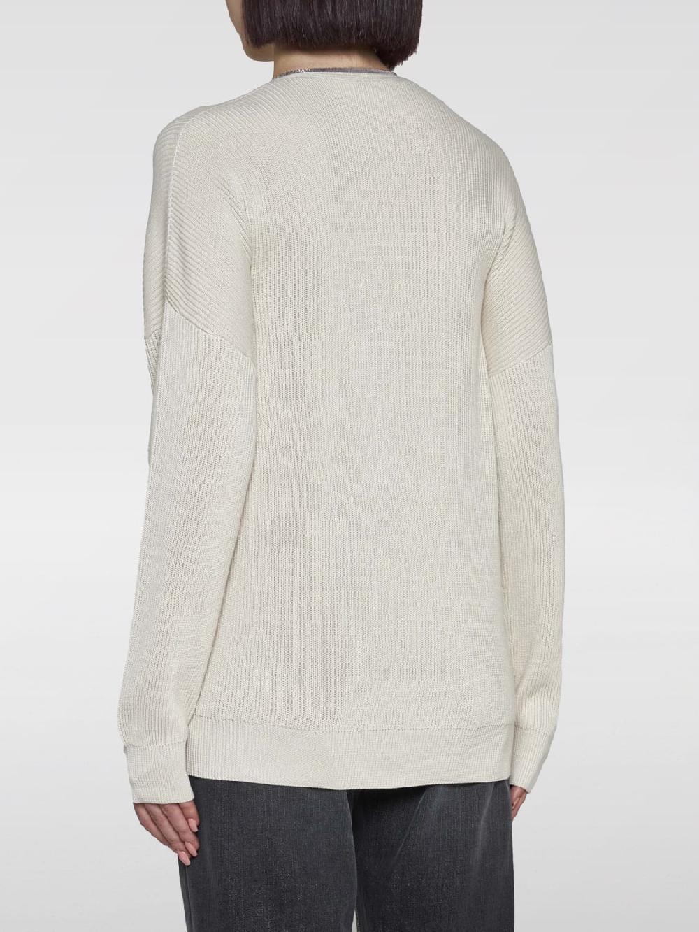 Giglio Maglia Di Cotone Con Monile Brunello Cucinelli