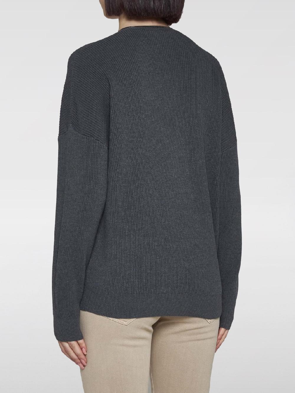 Giglio Maglia Di Cotone Con Monile Brunello Cucinelli