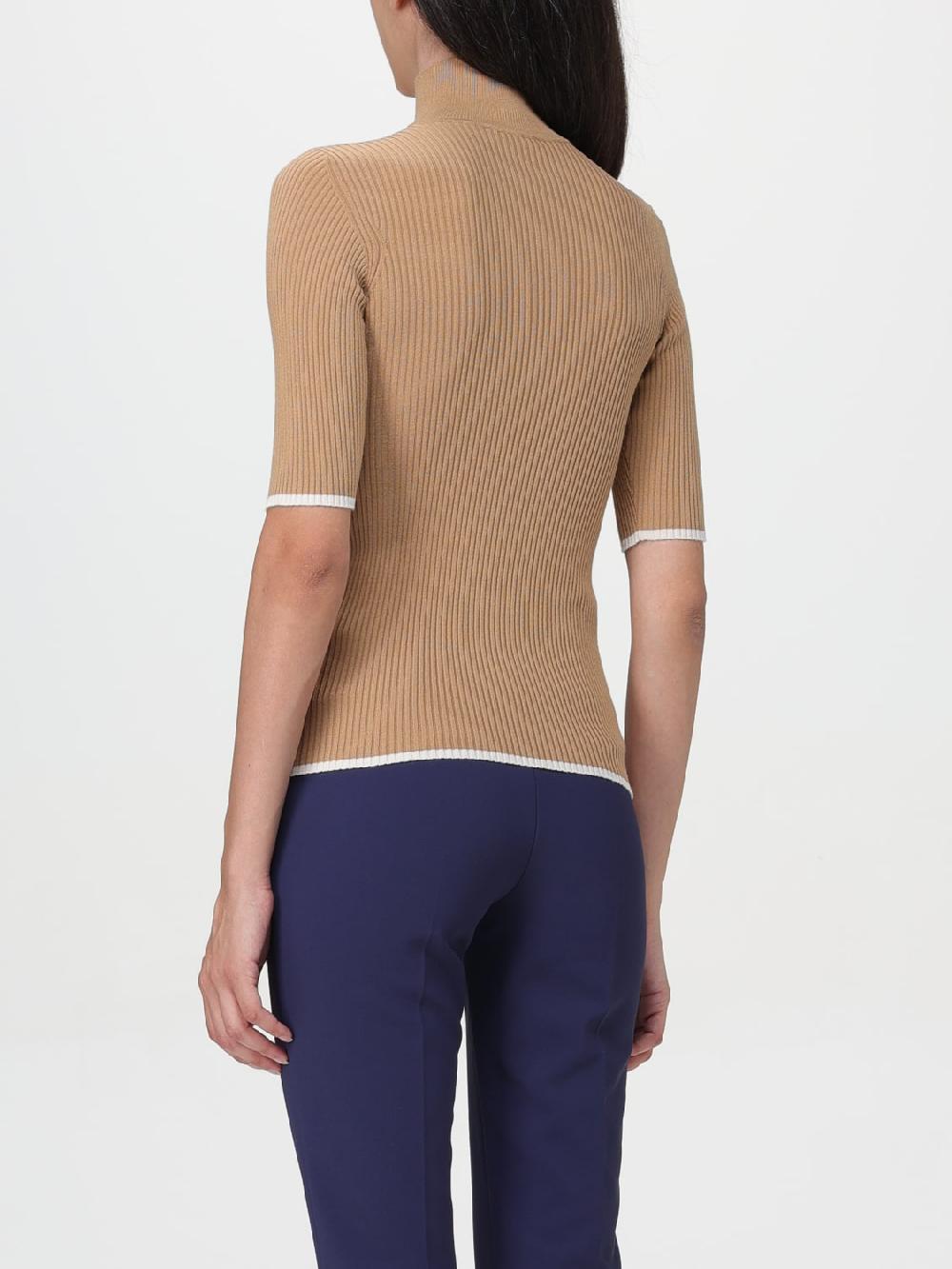 Giglio Maglia Elisabetta Franchi In Viscosa A Coste Stretch