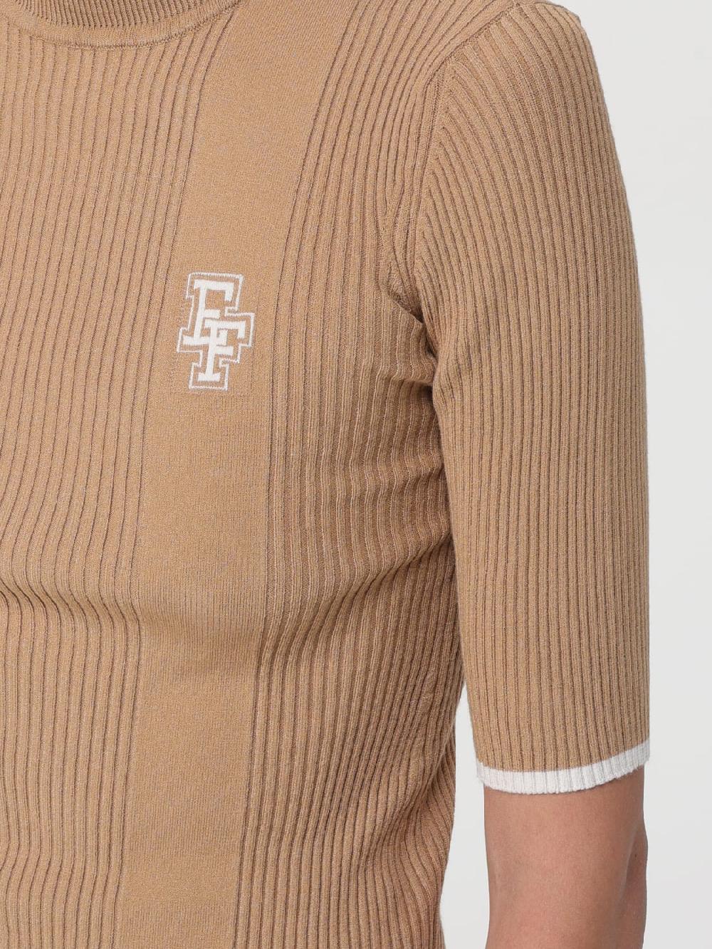 Giglio Maglia Elisabetta Franchi In Viscosa A Coste Stretch