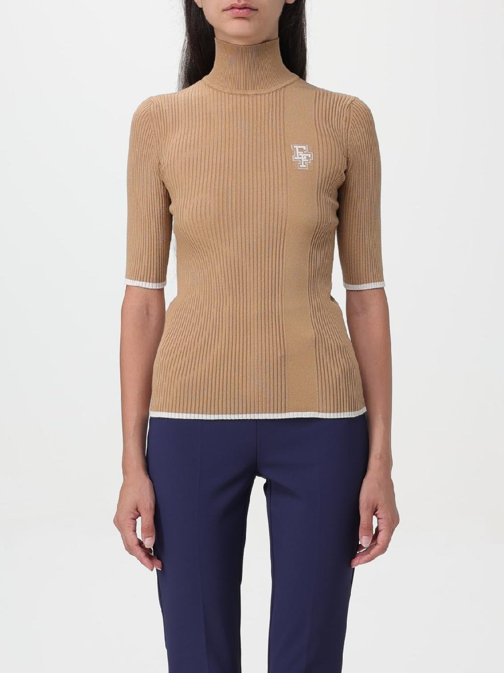 Giglio Maglia Elisabetta Franchi in viscosa a coste stretch