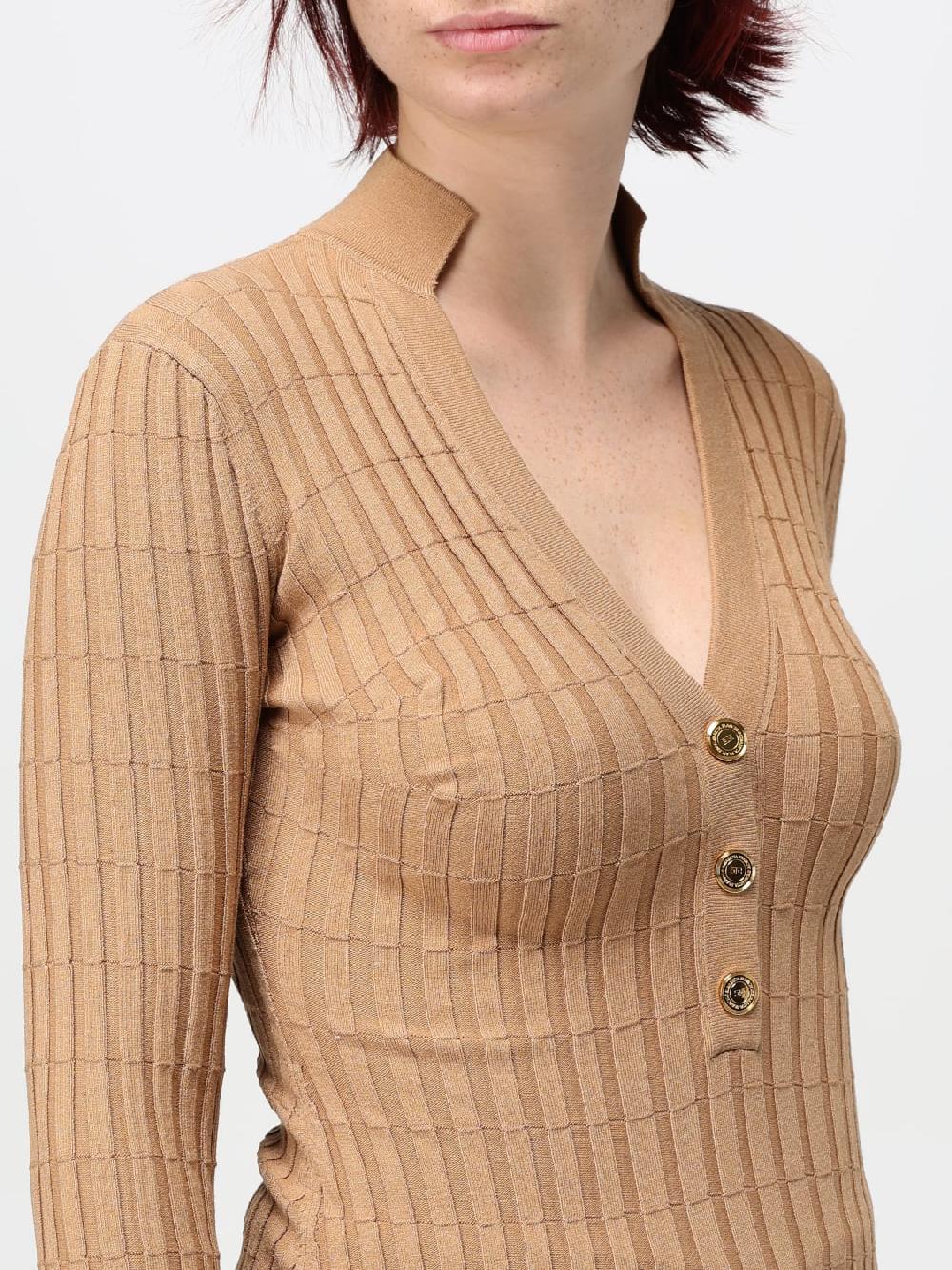 Giglio Maglia Elisabetta Franchi In Viscosa A Coste Stretch