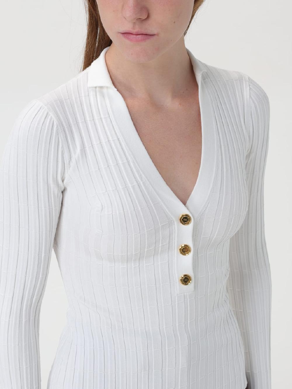 Giglio Maglia Elisabetta Franchi In Viscosa A Coste Stretch