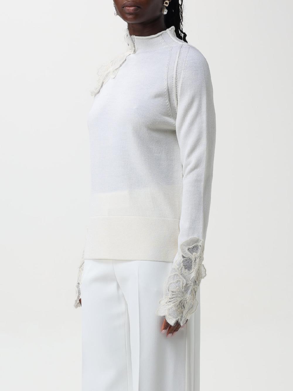 Giglio Maglia In Lana Vergine Con Inserto Ermanno Scervino
