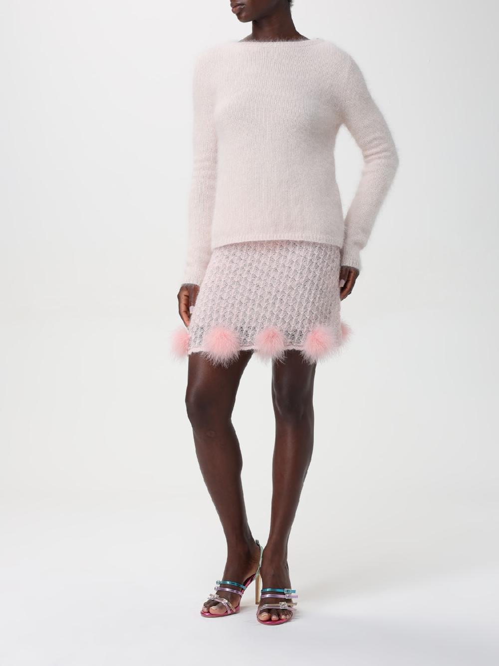 Giglio Maglia In Misto Lana Con Cuore Cut-out Blumarine