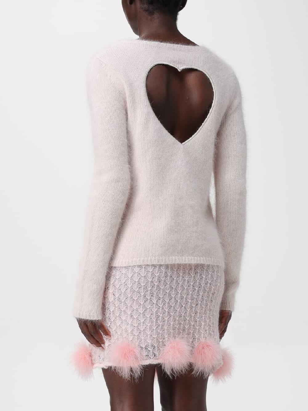 Giglio Maglia In Misto Lana Con Cuore Cut-out Blumarine