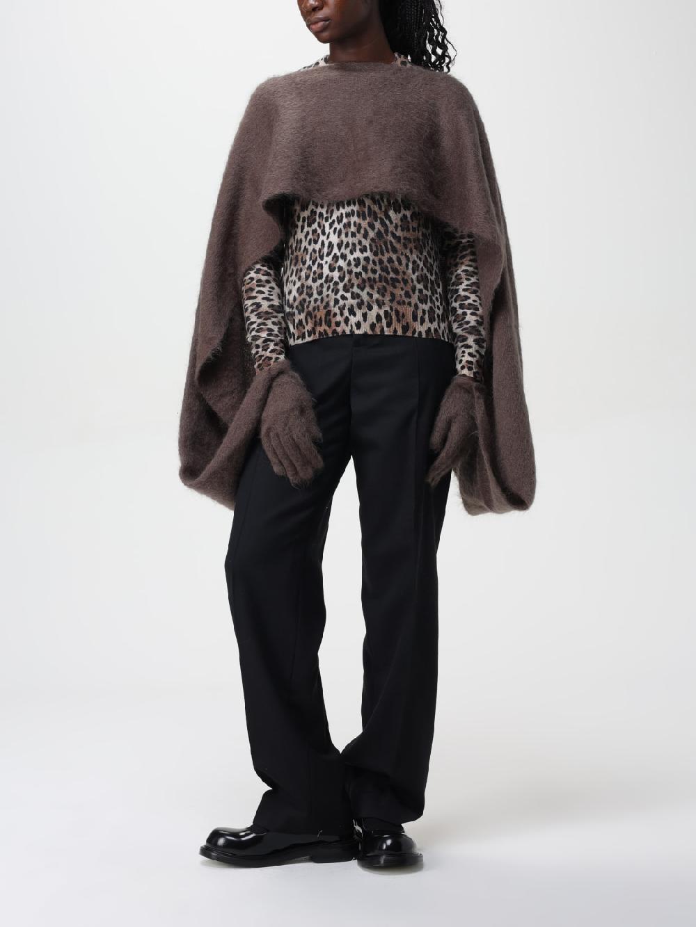 Giglio Maglia Moschino Couture In Lana Stampa Animalier