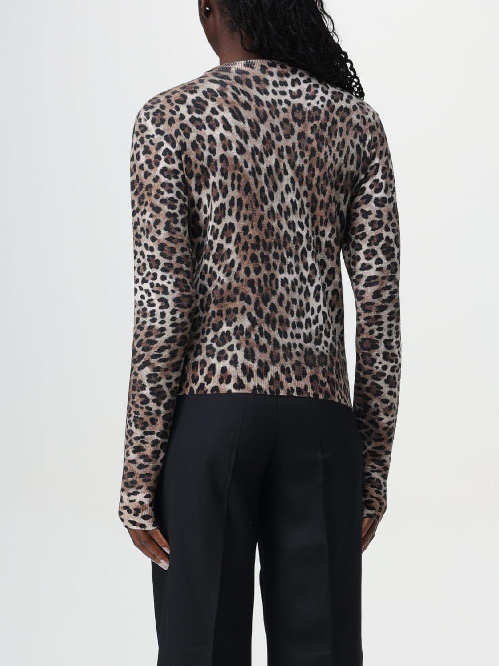 Giglio Maglia Moschino Couture In Lana Stampa Animalier