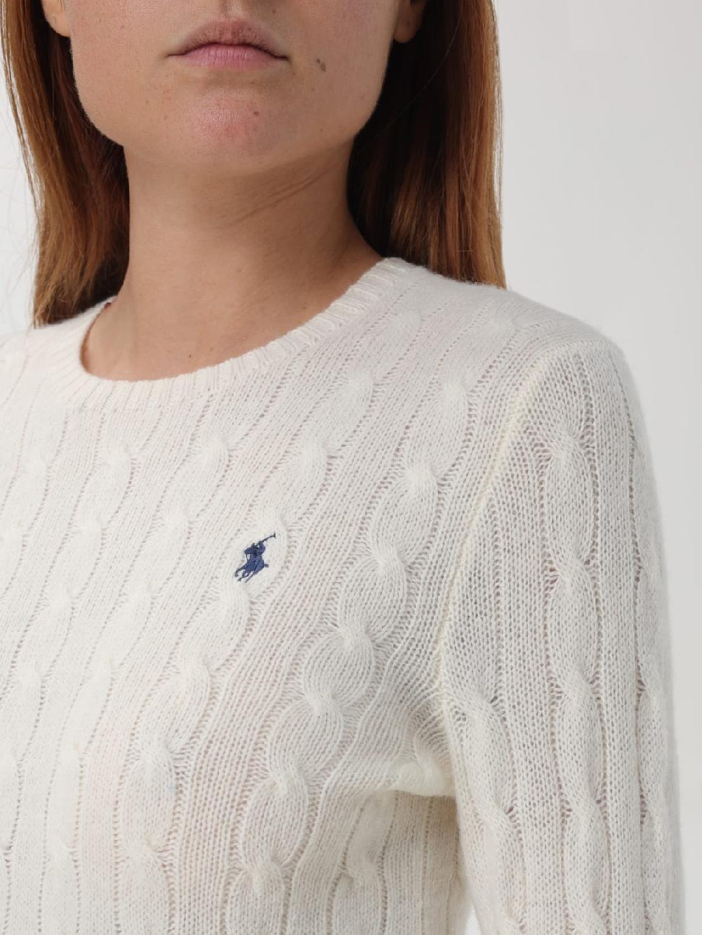 Giglio Maglia Polo Ralph Lauren In Lana Con Lavorazione Intrecciata