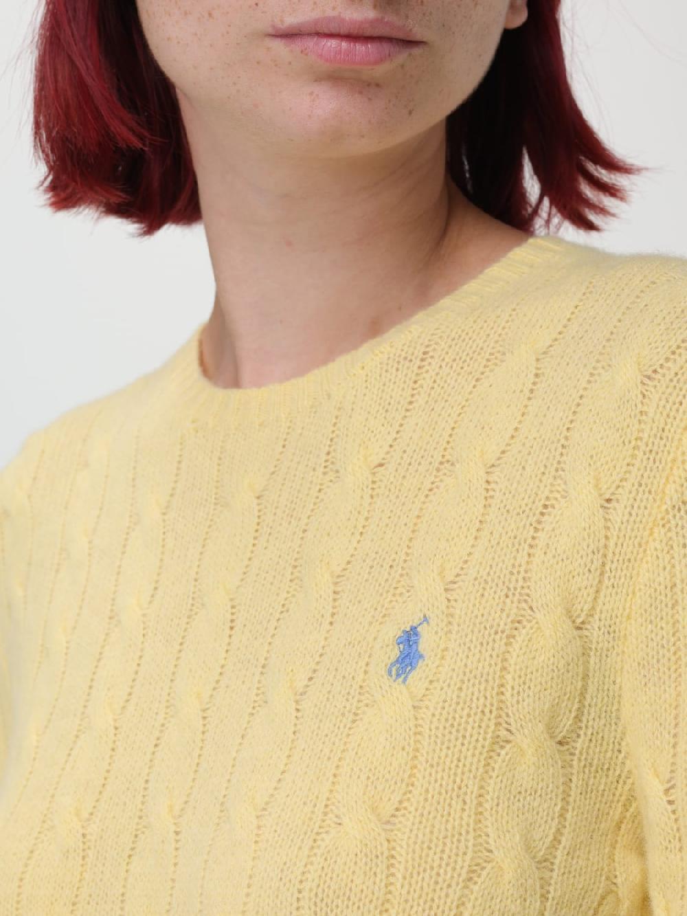 Giglio Maglia Polo Ralph Lauren In Lana Con Lavorazione Intrecciata