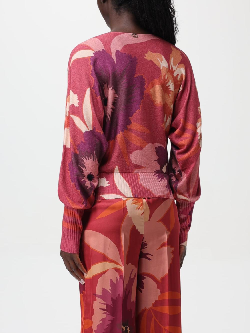 Giglio Maglia Twinset In Viscosa Con Stampa Floreale All Over