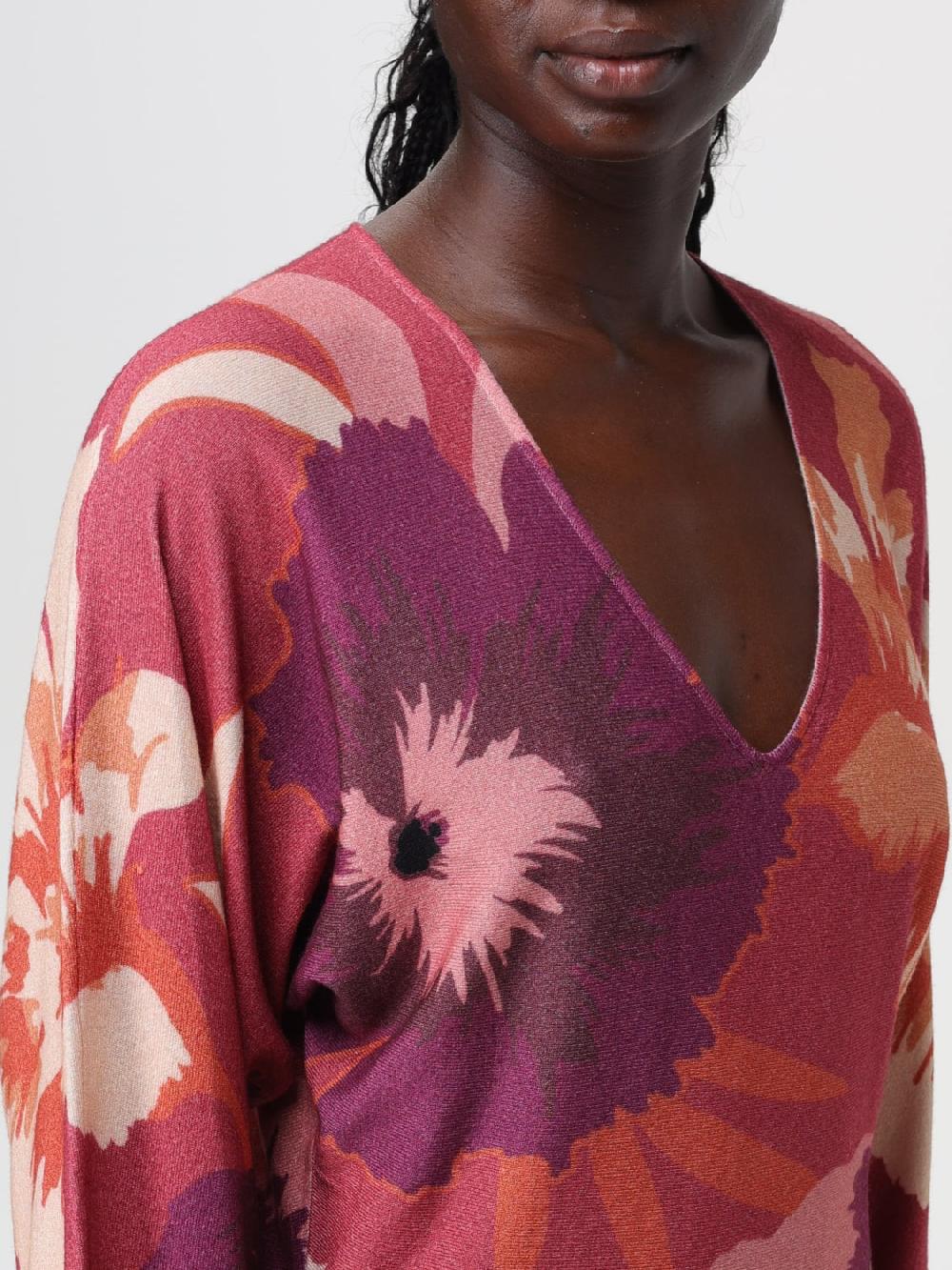 Giglio Maglia Twinset In Viscosa Con Stampa Floreale All Over