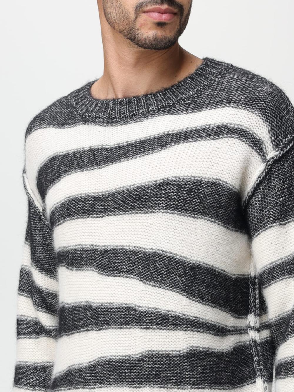 Giglio Maglione A.P.C. In Cotone E Lana D'Alpaca Con Motivo A Righe