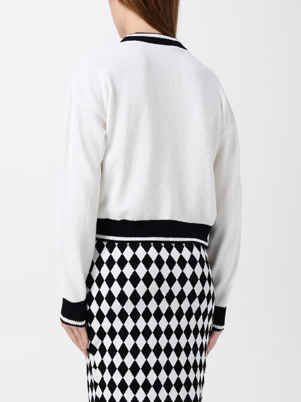 Giglio Maglione Balmain In Misto Cotone Con Logo Ricamato