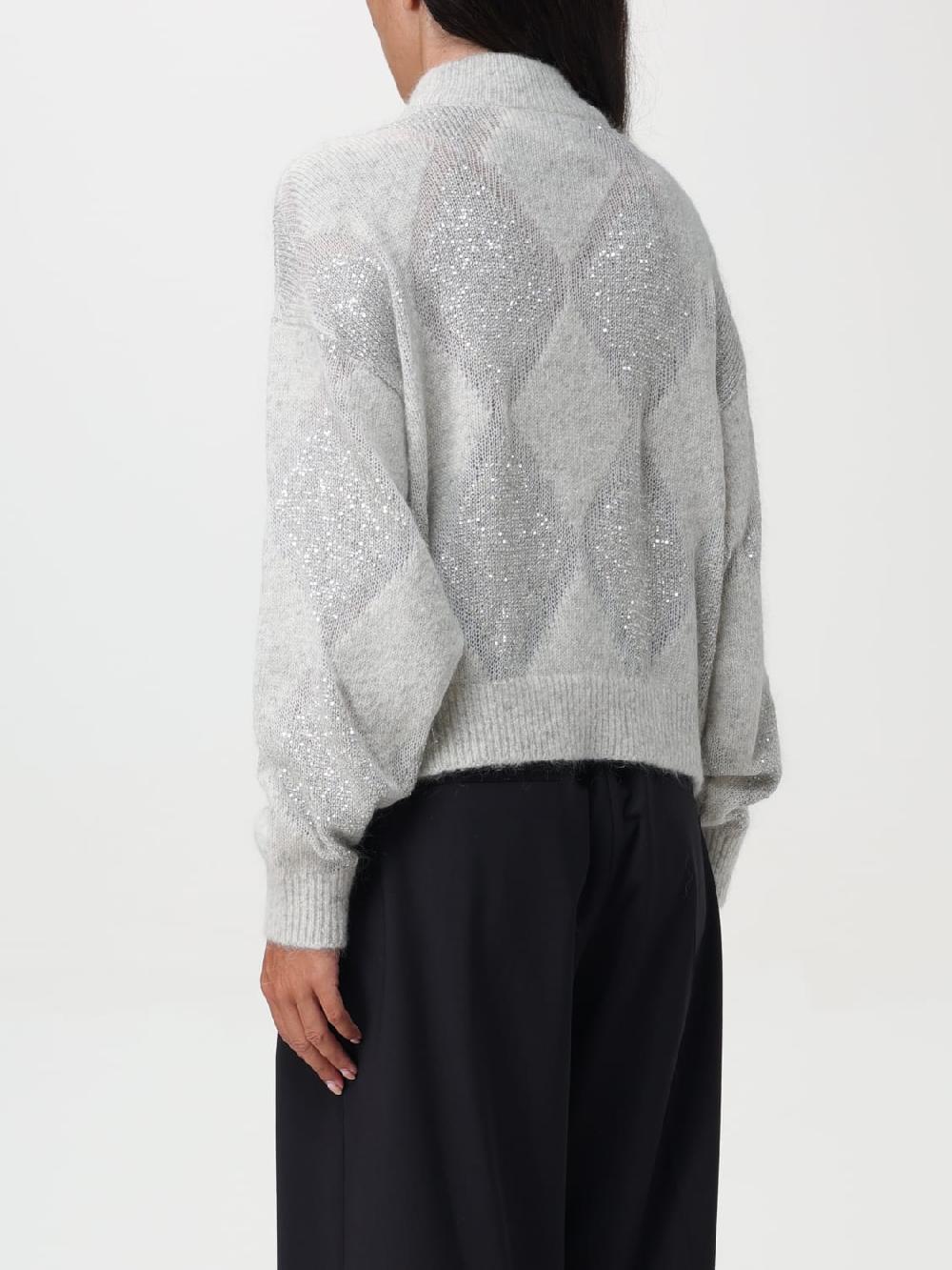 Giglio Maglione Brunello Cucinelli In Lana Con Motivo A Rombi Jacquard