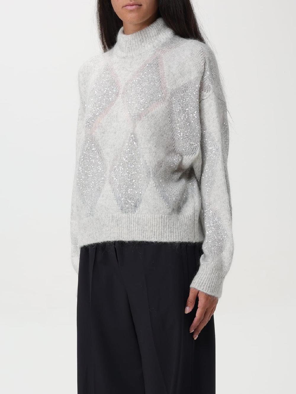 Giglio Maglione Brunello Cucinelli In Lana Con Motivo A Rombi Jacquard