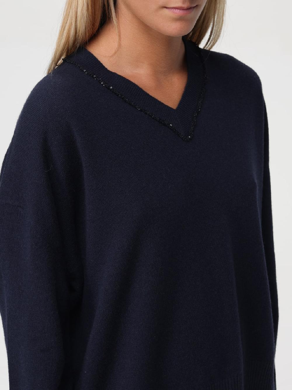 Giglio Maglione Fabiana Filippi In Lana Vergine Con Paillettes Ricamate