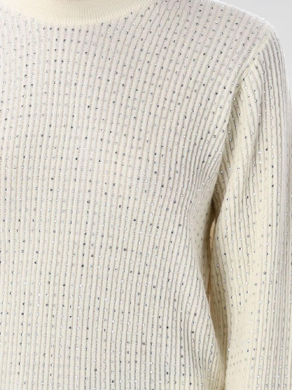 Giglio Maglione Golden Goose In Lana Vergine Con Strass All Over