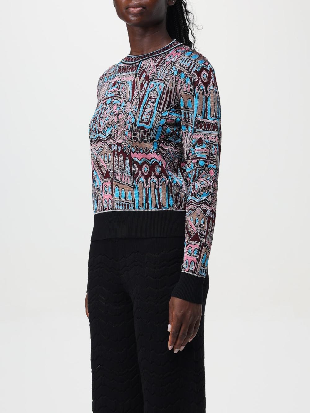 Giglio Maglione Missoni In Misto Lana Con Motivo Astratto Jacquard