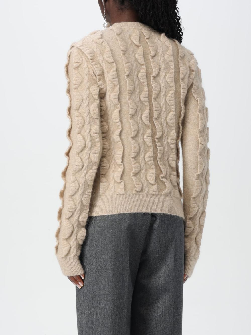 Giglio Maglione Moschino Couture In Misto Lana Con Mini Rouches