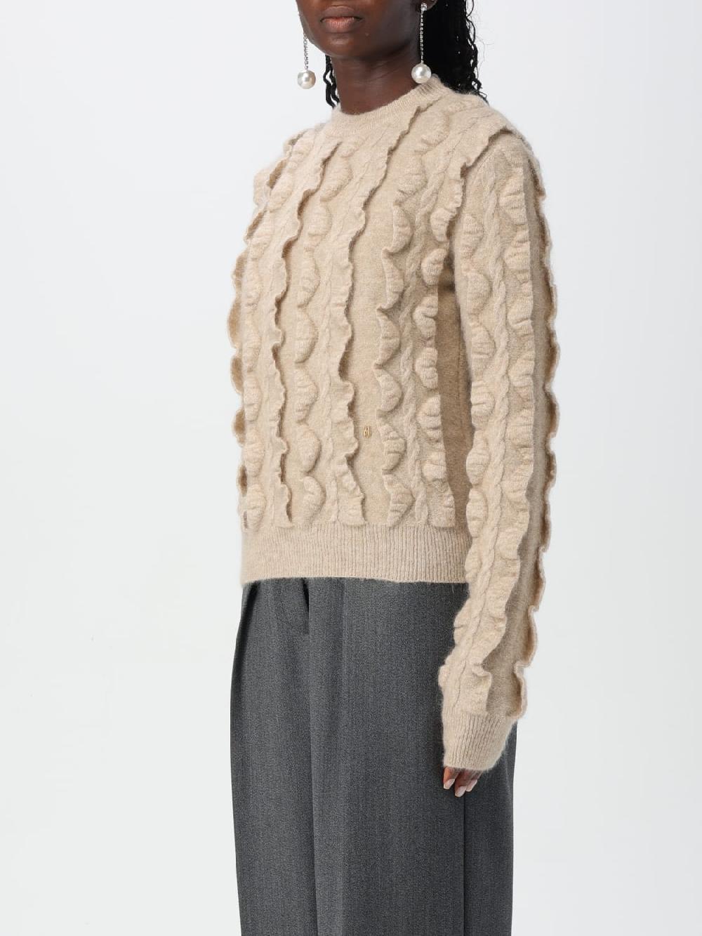 Giglio Maglione Moschino Couture In Misto Lana Con Mini Rouches