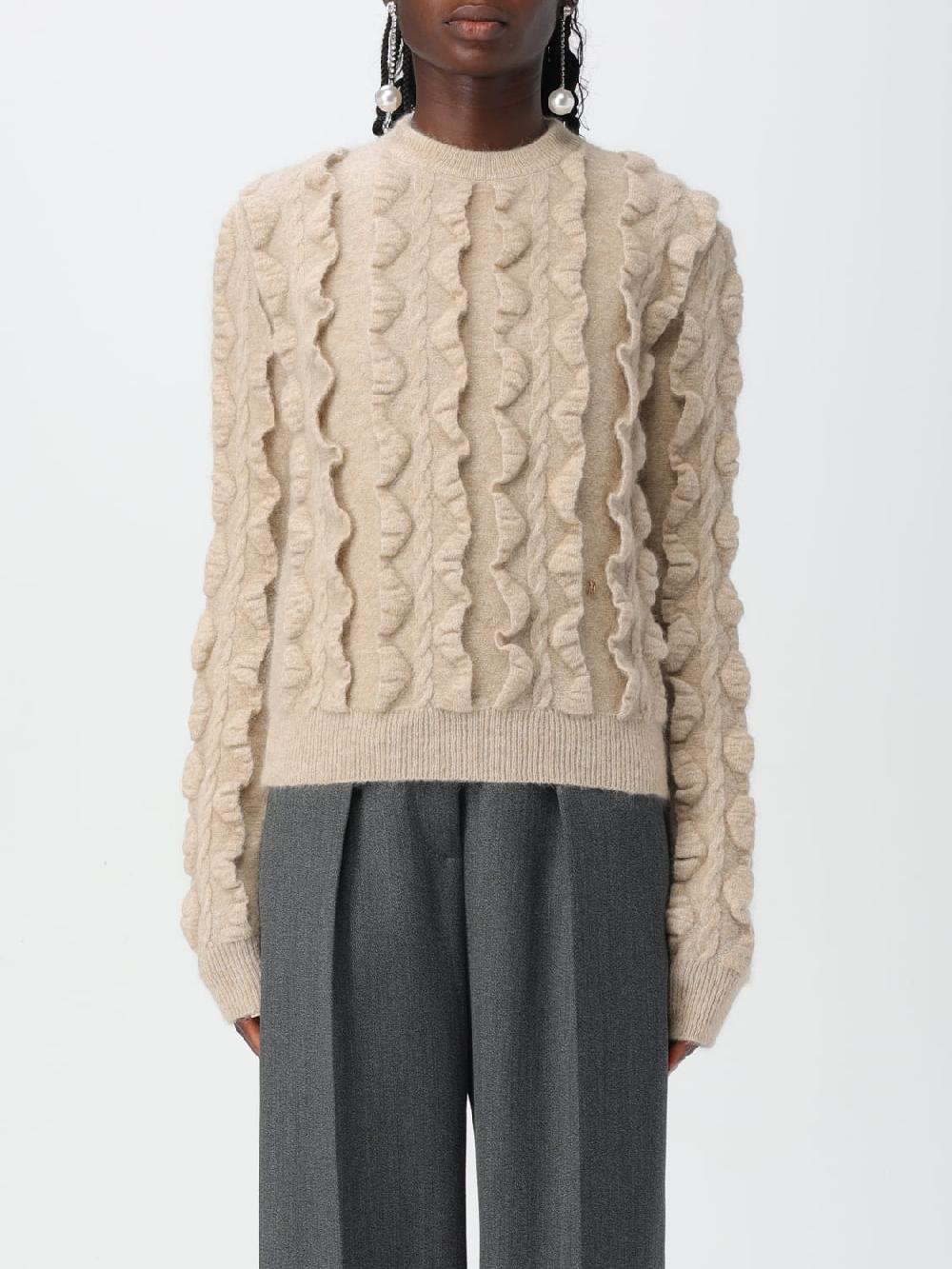 Giglio Maglione Moschino Couture in misto lana con mini rouches