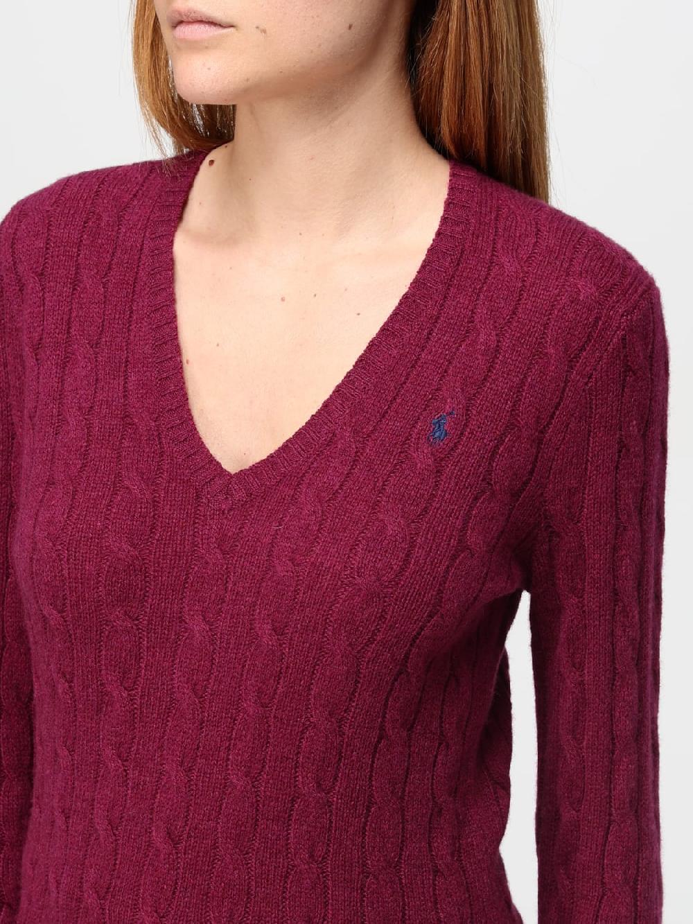 Giglio Maglione Polo Ralph Lauren In Lana E Cashmere Con Lavorazione Intrecciata
