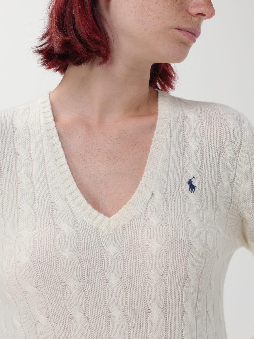 Giglio Maglione Polo Ralph Lauren In Lana E Cashmere Con Lavorazione Intrecciata