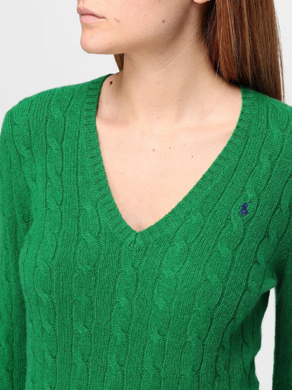 Giglio Maglione Polo Ralph Lauren In Lana E Cashmere Con Lavorazione Intrecciata