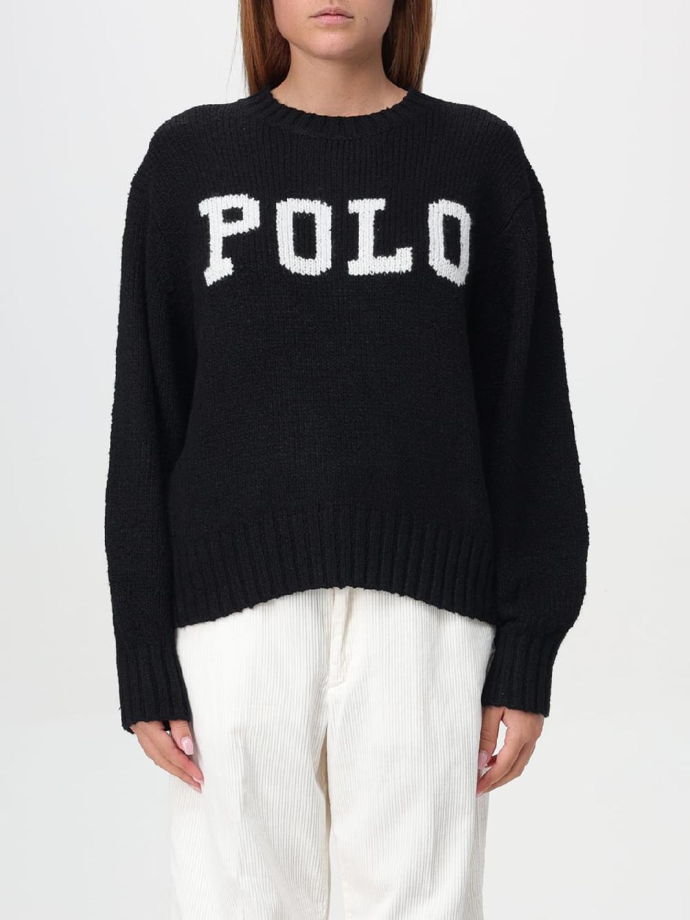 Giglio Maglione Polo Ralph Lauren in misto lana con logo intarsiato