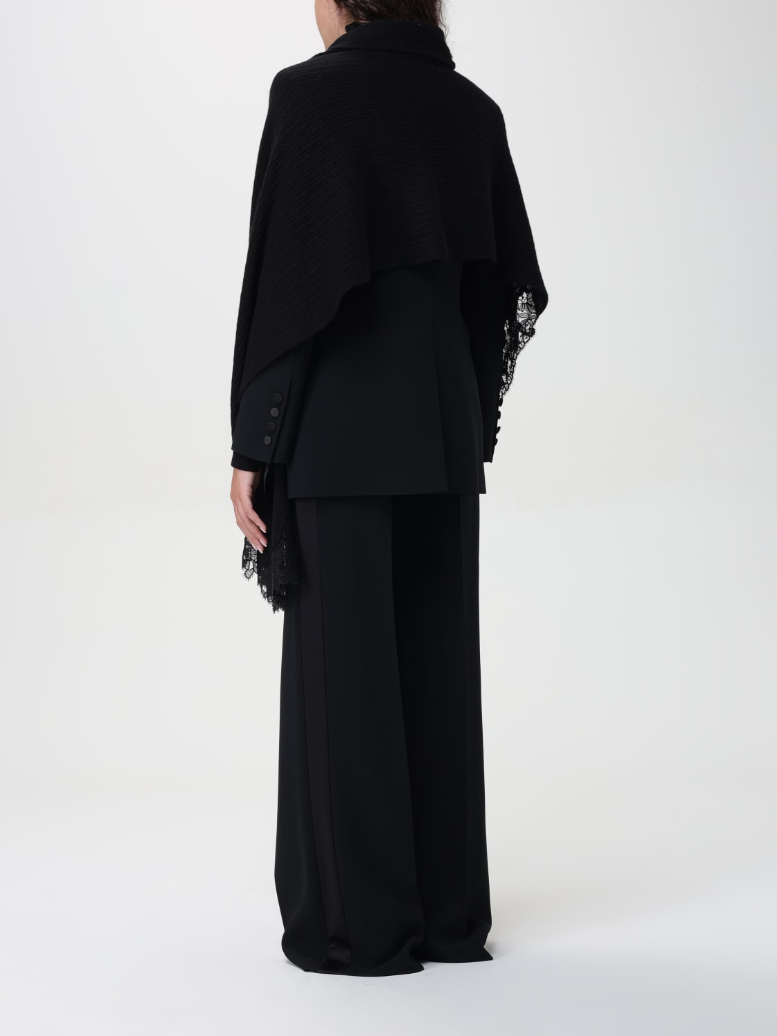 Giglio Mantella In Cashmere E Pizzo Ermanno Scervino
