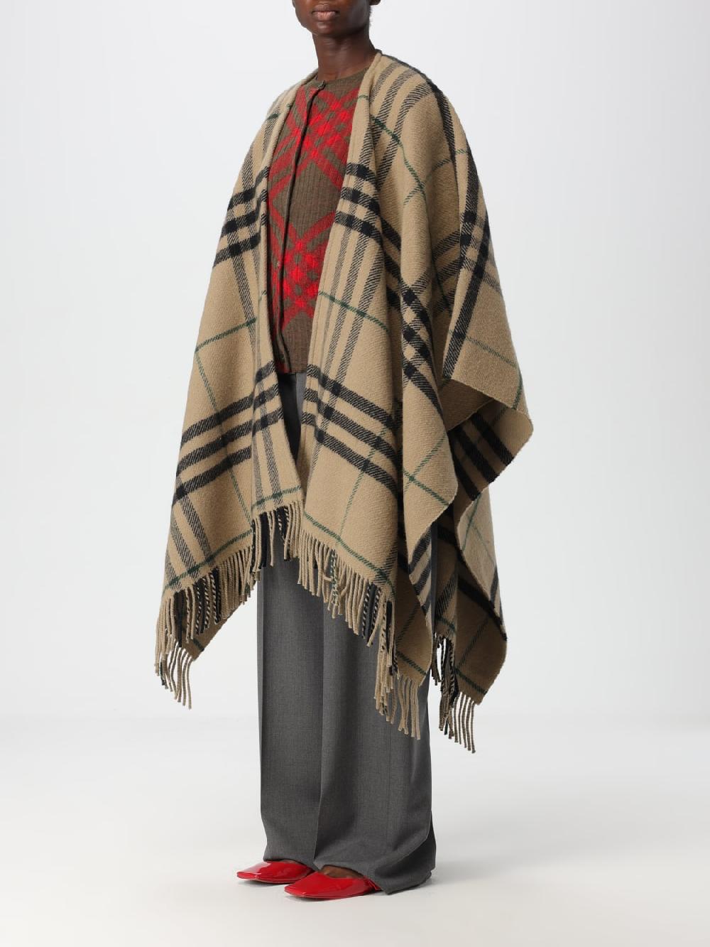 Giglio Mantella Oversize Burberry Di Lana E Cashmere