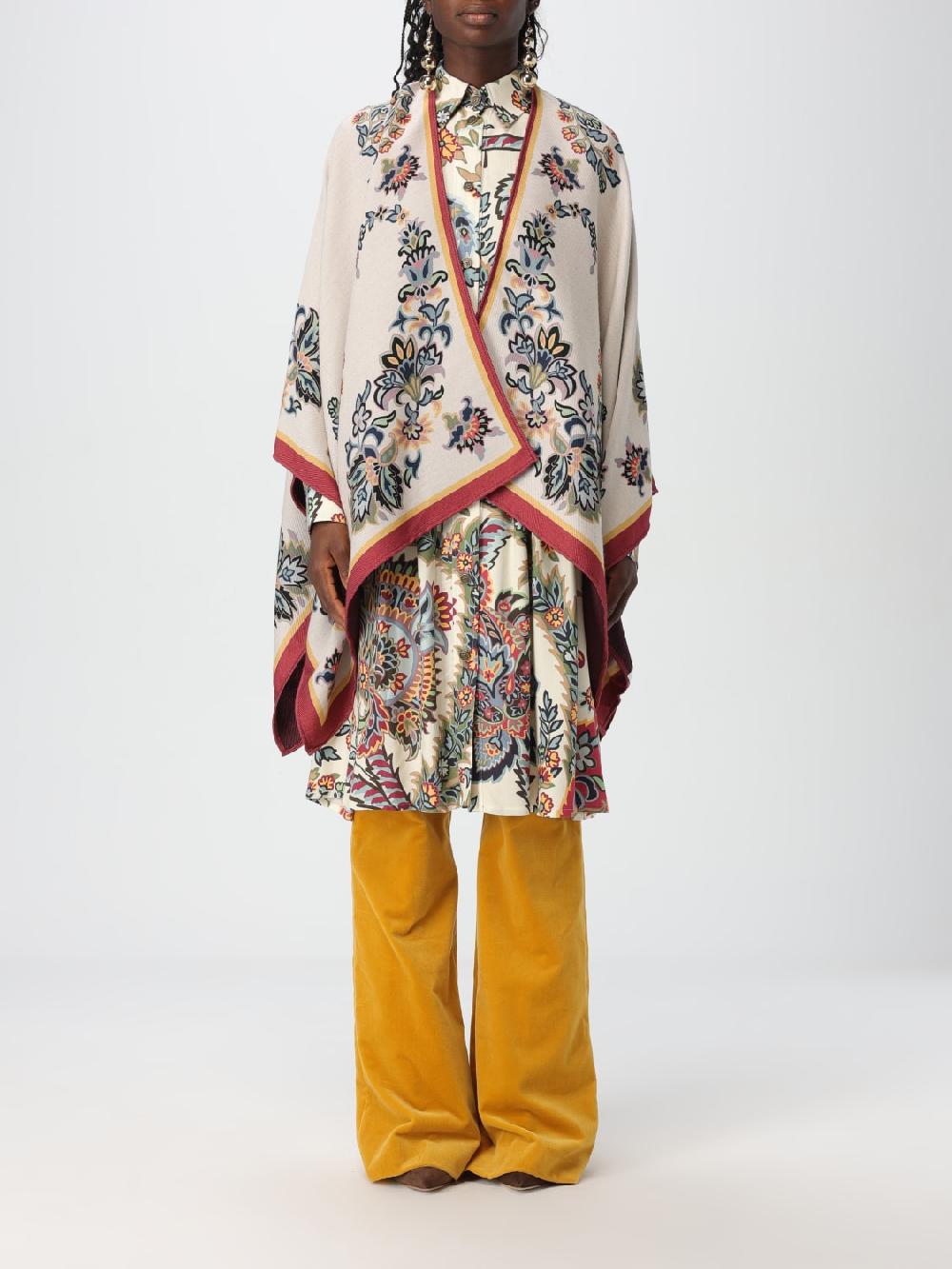 Giglio Mantella Paisley floreale in misto lana Etro