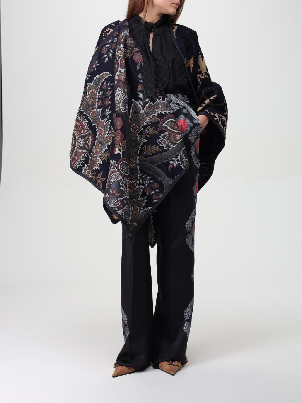 Giglio Mantella Reversibile Etro In Cotone E Viscosa