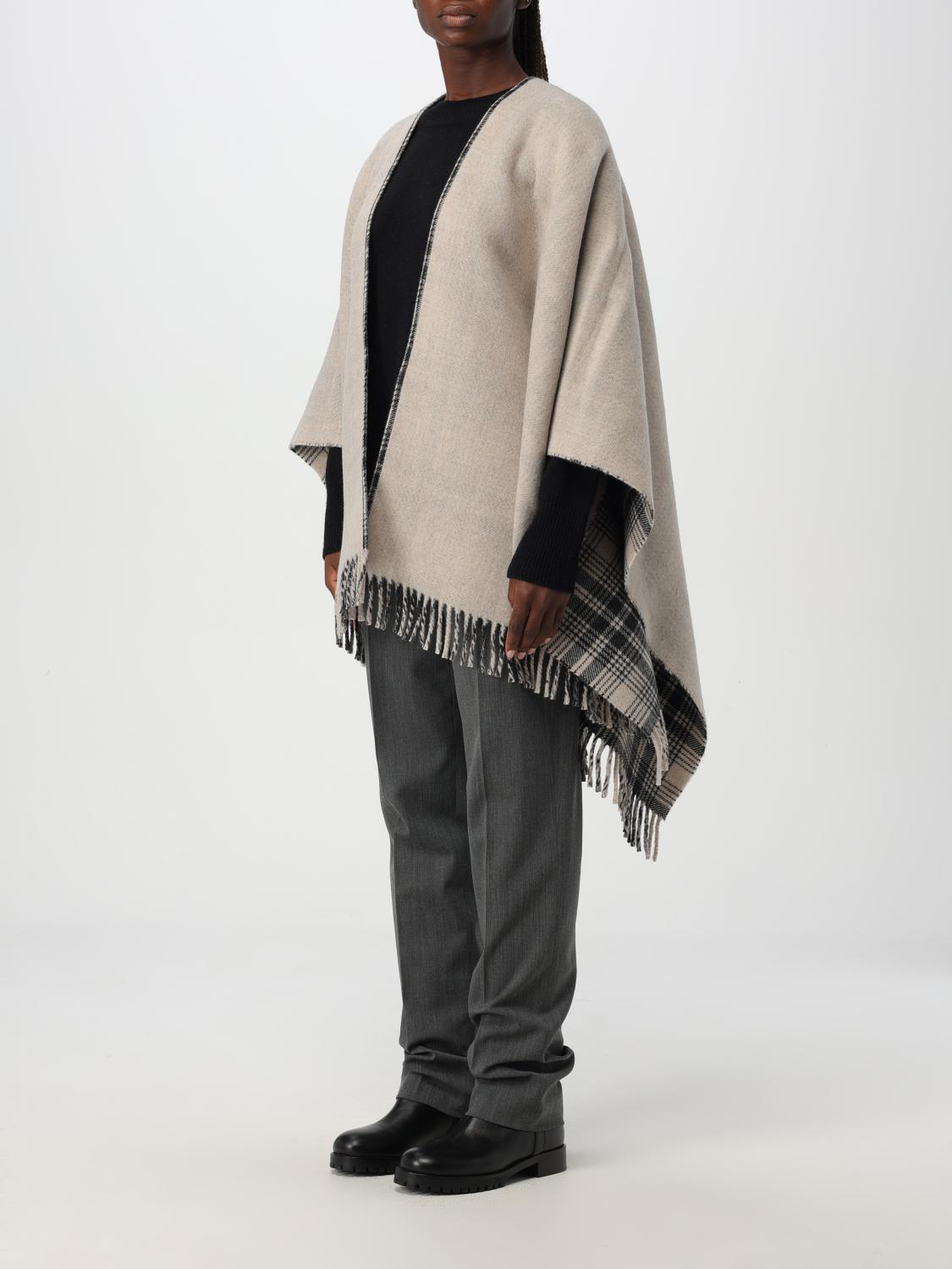 Giglio Mantella Woolrich In Lana Con Moitvo A Quadretti Jacquard