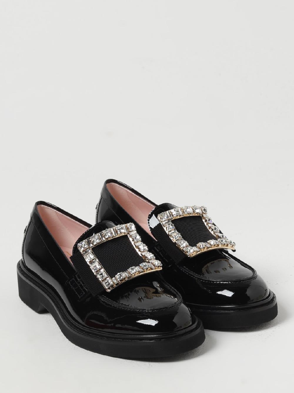 Giglio Mocassino Roger Vivier In Vernice Con Fibbia Gioiello