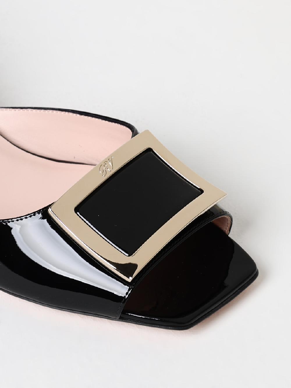 Giglio Mules Roger Vivier In Vernice Con Fibbia Decorativa