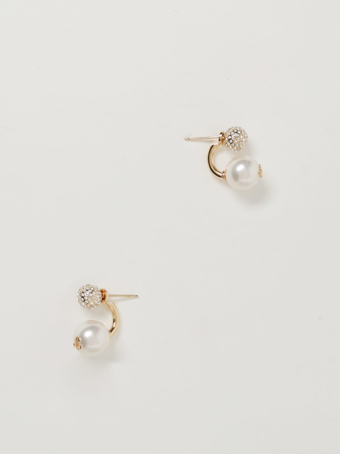 Giglio Orecchini Auri Jimmy Choo In Ottone Con Strass E Perle Sintetiche