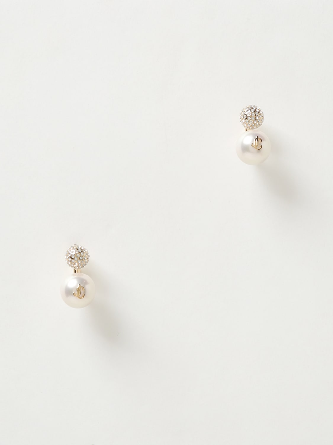 Giglio Orecchini Auri Jimmy Choo in ottone con strass e perle sintetiche