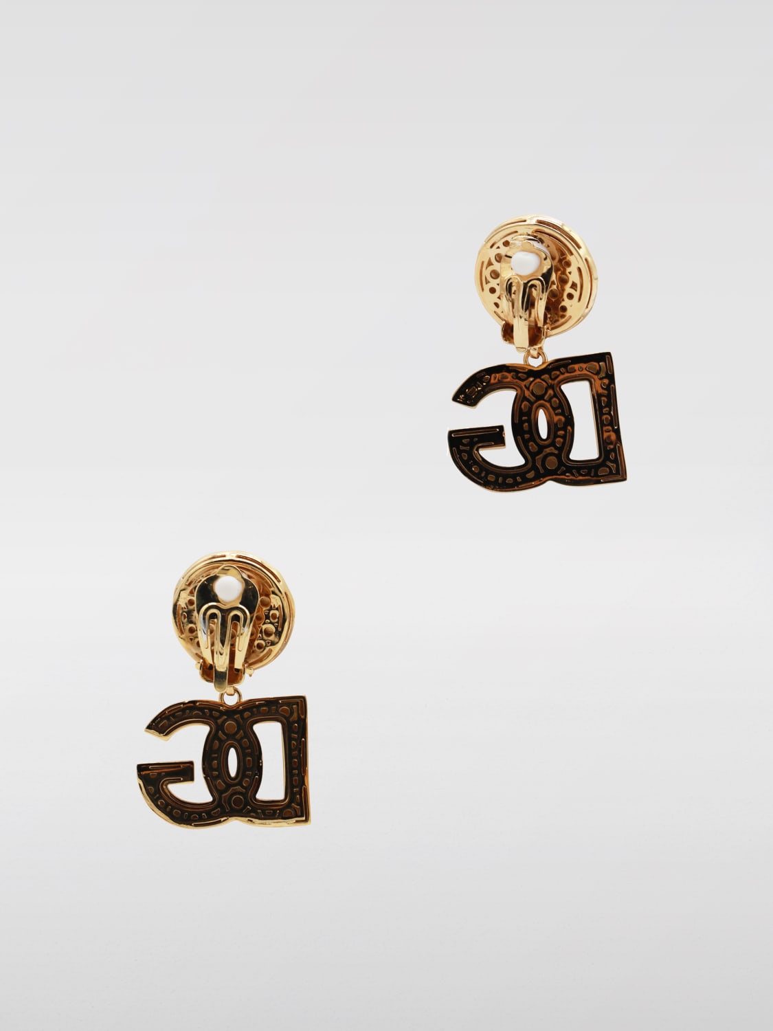 Giglio Orecchini Cabochon DG In Metallo Dolce & Gabbana