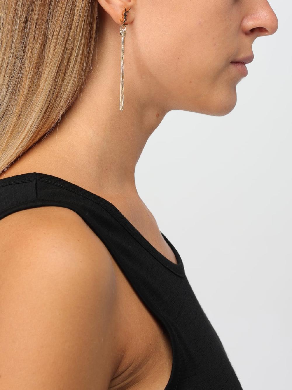 Giglio Orecchini Cassandre Saint Laurent In Ottone Con Nappe