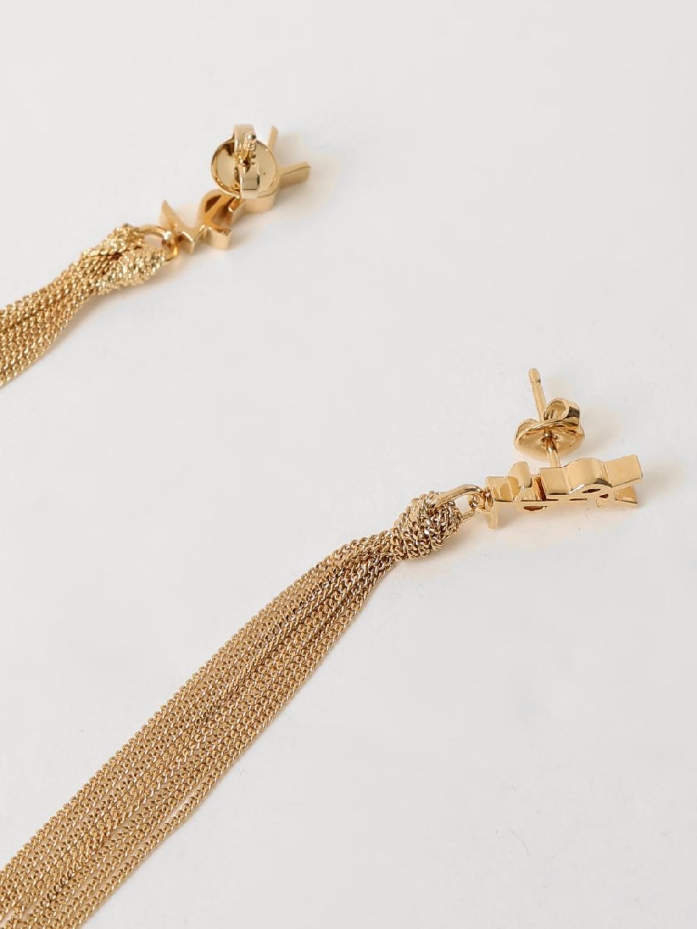 Giglio Orecchini Cassandre Saint Laurent In Ottone Con Nappe