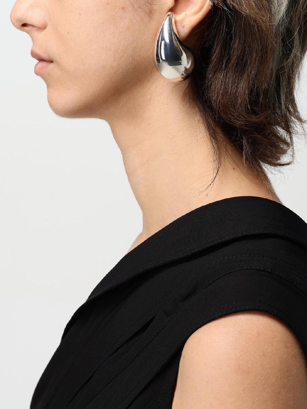 Giglio Orecchini Drop Grandi Bottega Veneta In Argento 925