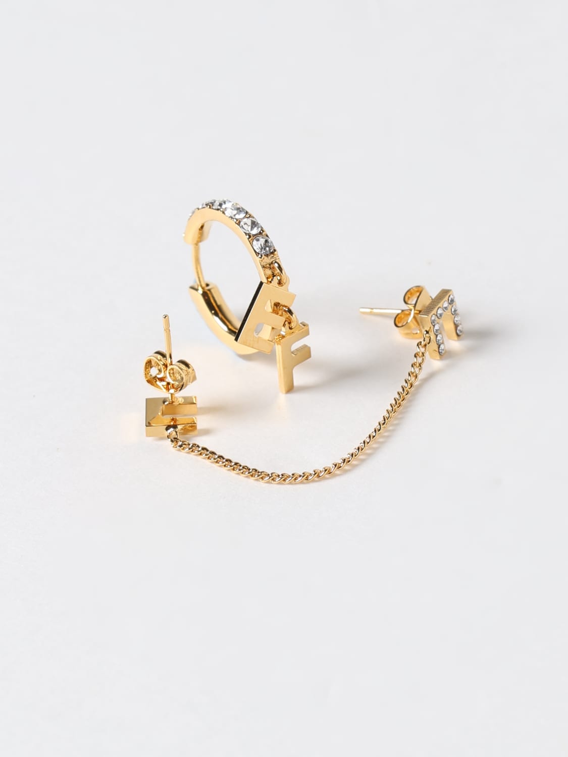 Giglio Orecchini Elisabetta Franchi In Ottone Con Strass