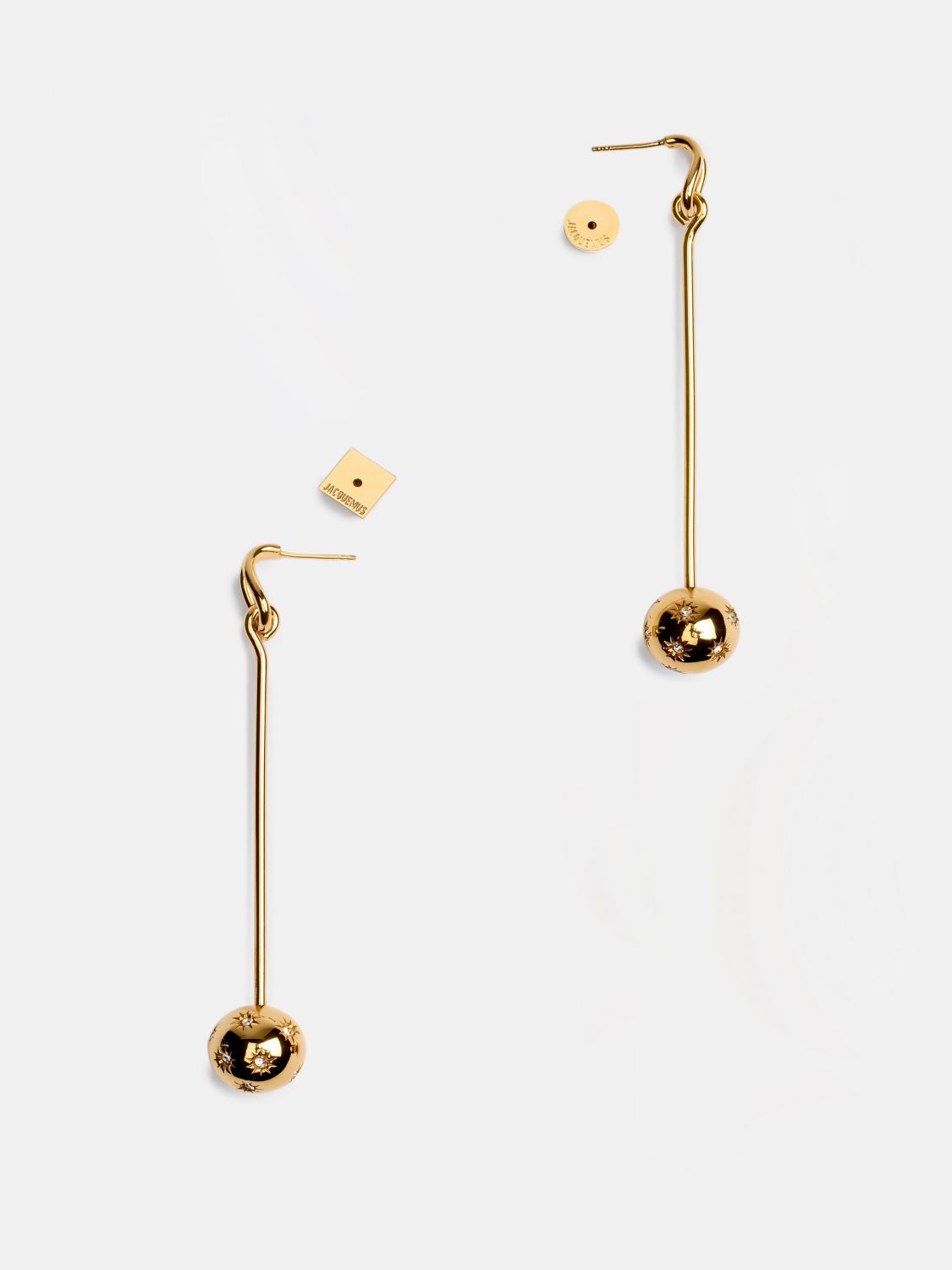 Giglio Orecchini Jacquemus In Ottone Con Strass Incastonati
