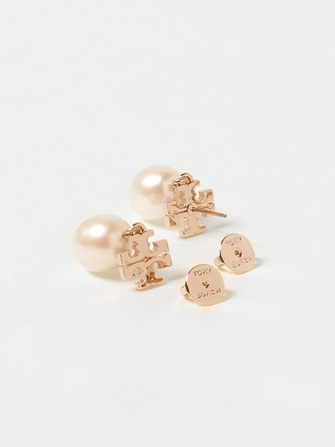 Giglio Orecchini Kira Tory Burch Monogram Con Perle