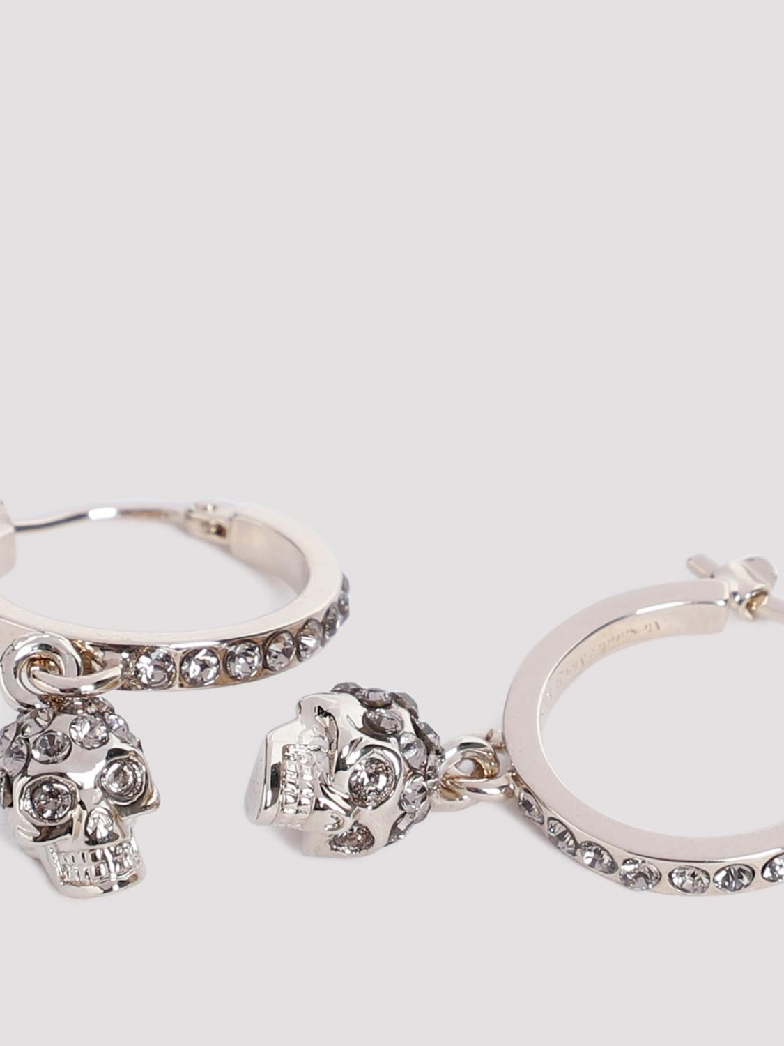Giglio Orecchini Mini Skull Alexander McQueen In Pavè Di Strass
