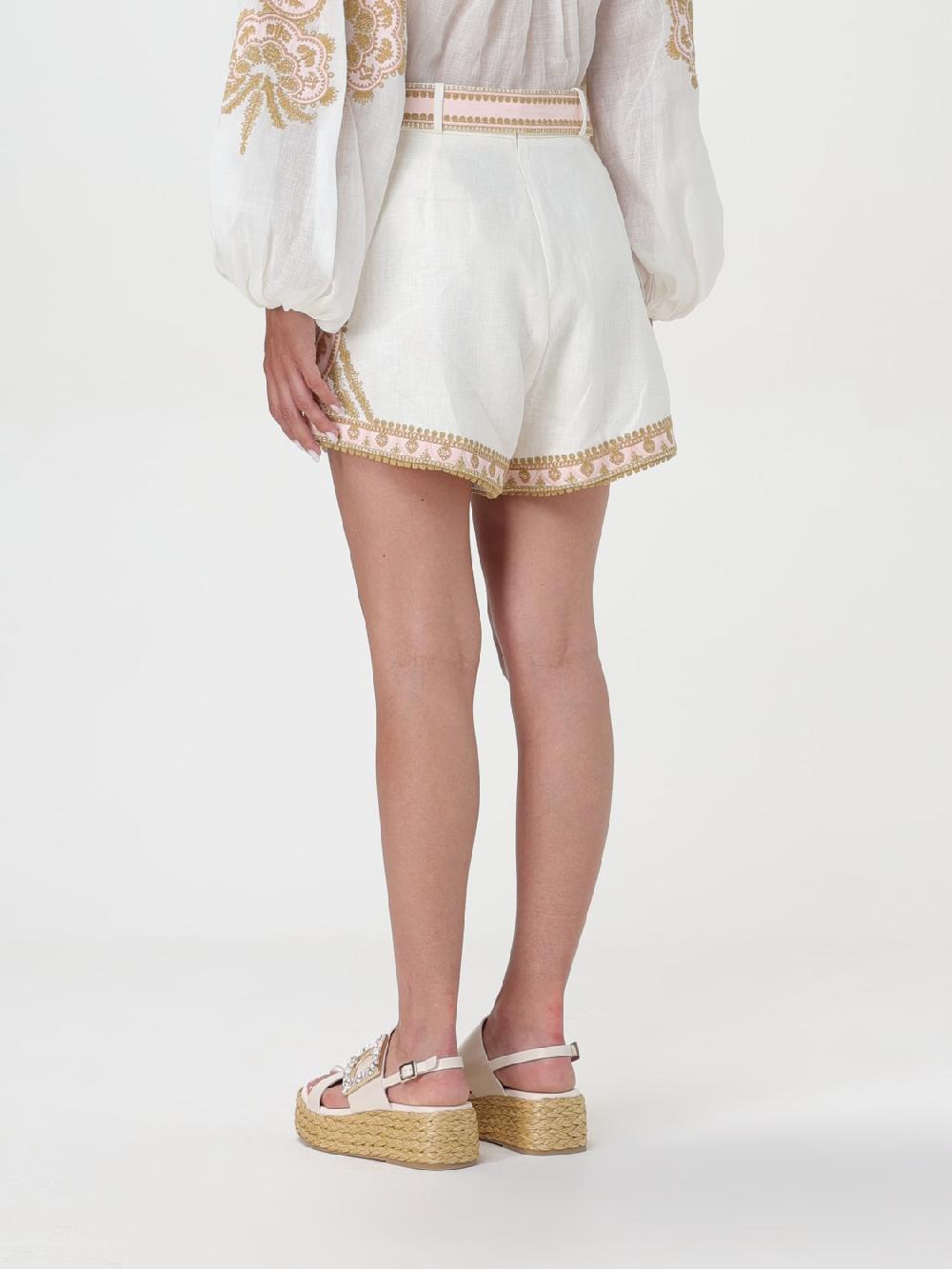 Giglio Pantaloncino A Vita Alta Con Ricami Zimmermann